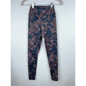 Balance Athletica Ascend Pant Brown Camo Print Base Camp High Rise Vitality XS